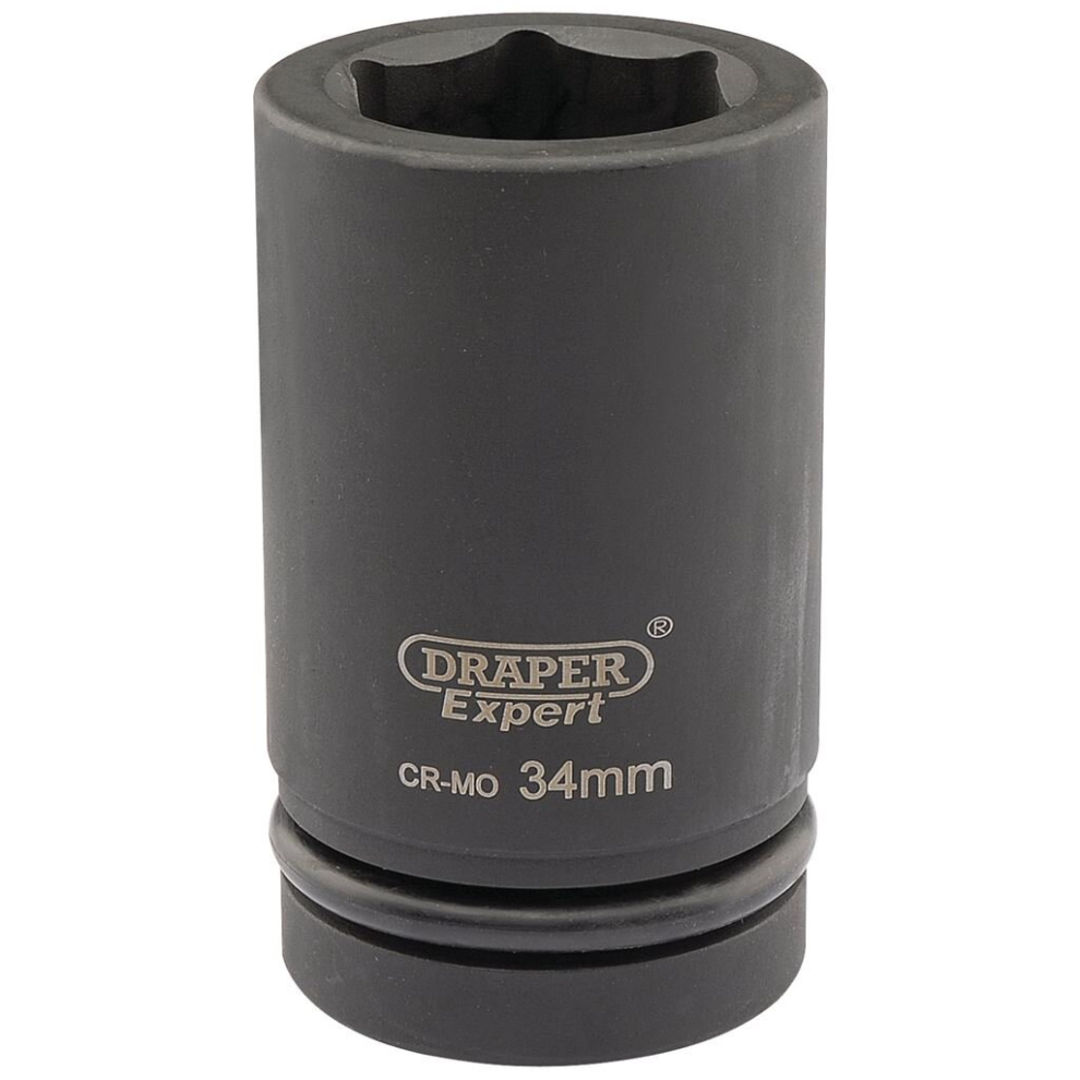 Draper Expert HI-TORQ® 6 Point Deep Impact Socket, 1"" Sq. Dr., 34mm