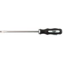 Pound Thru' Plain Slot Soft Grip Screwdriver, 8 x 200mm