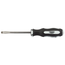 Pound Thru' Plain Slot Soft Grip Screwdriver, 6.5 x 100mm