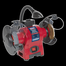 Bench Grinder Ø150mm & Wire Wheel Combination with Worklight 250W/230V
