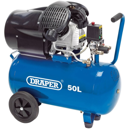 Draper 50L Direct Drive V-Twin Air Compressor, 2.2kW/3hp