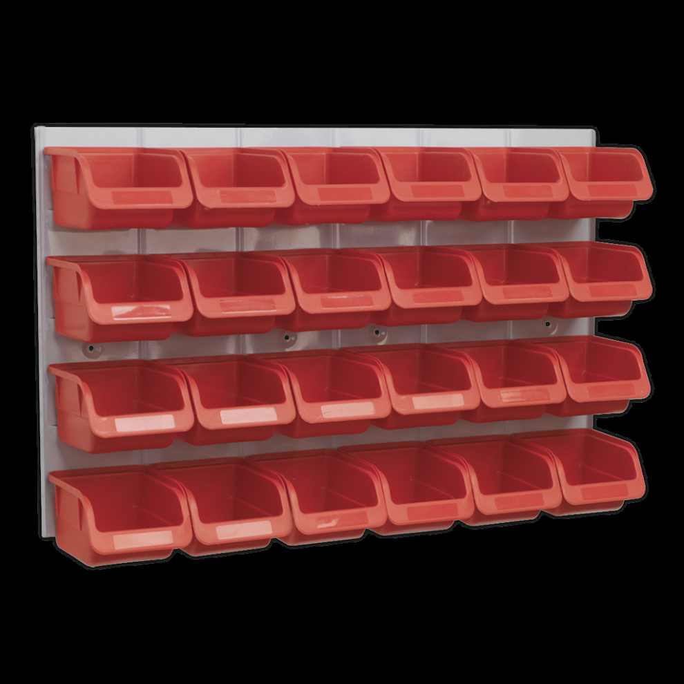 Sealey Bin & Panel Combination 24 Bins - Red