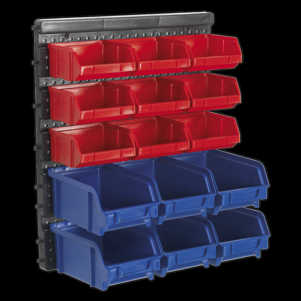 Bin Storage System Wall Mounting 15 Bins