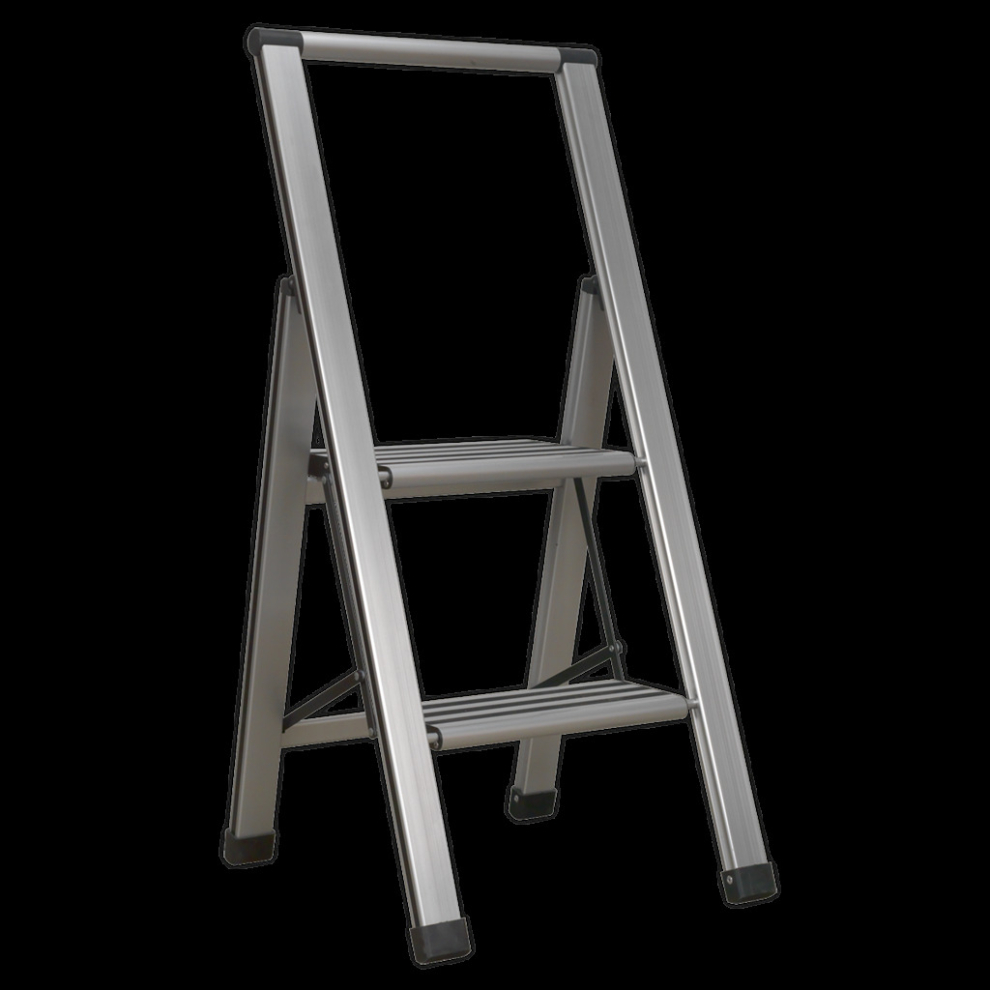 Aluminium Professional Folding Step Ladder 2-Step 150kg Capacity