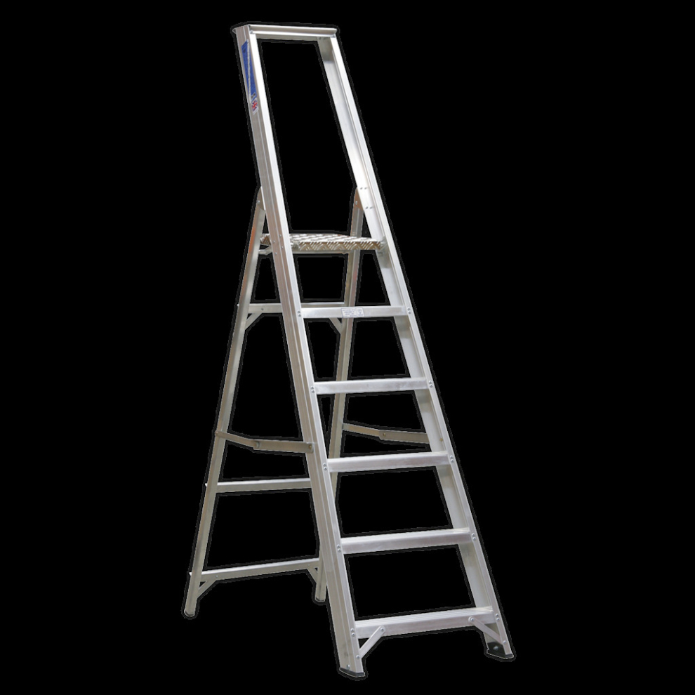 Aluminium Step Ladder 6-Tread Industrial BS 2037/1