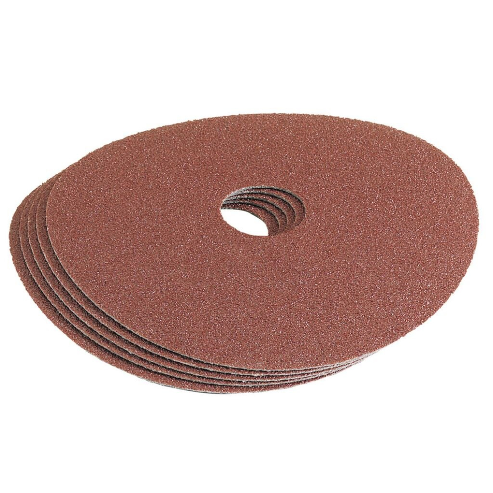 Aluminium Oxide Sanding Disc, 115mm, 36 Grit (Pack of 5)