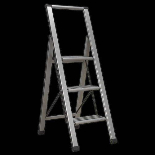 Sealey Aluminium Professional Folding Step Ladder 3-Step 150kg Capacity