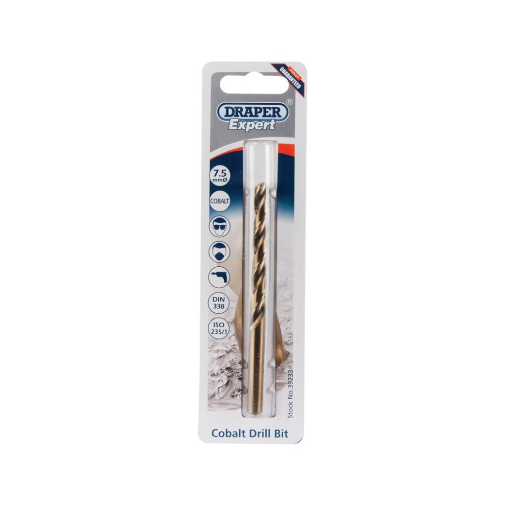 Draper Cobalt Hss Drill Bit, 7.5Mm