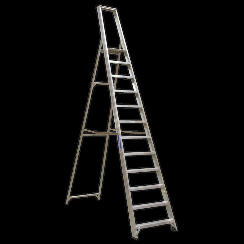 Aluminium Step Ladder 12-Tread Industrial BS 2037/1