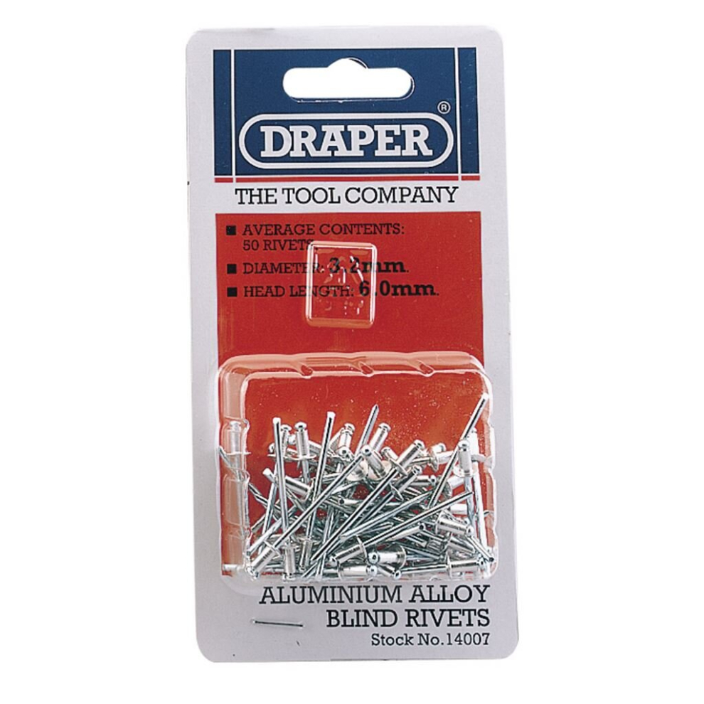 Blind Rivets, 3.2 X 5.2Mm (50 Piece) 5010559140077