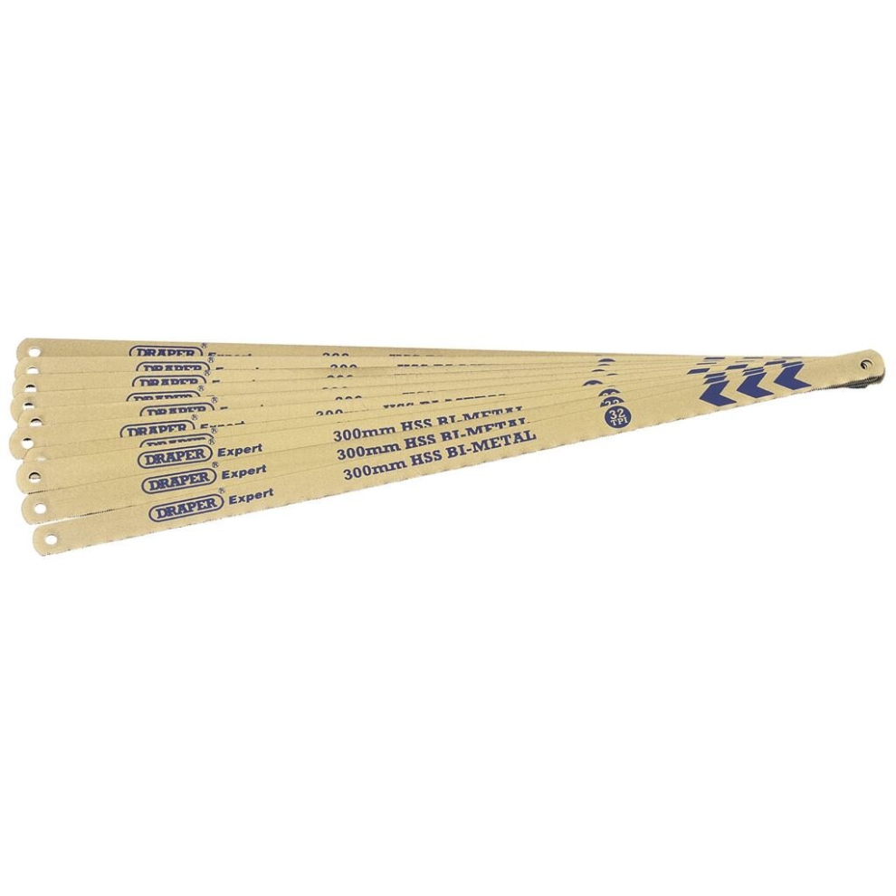 Draper Bi-Metal Hacksaw Blades, 300Mm, 32Tpi (Pack Of 10)