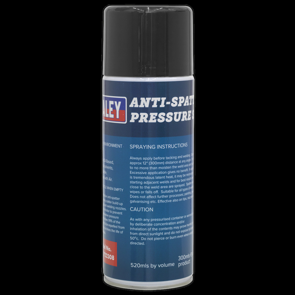 Sealey Anti-Spatter Pressure Spray 300Ml
