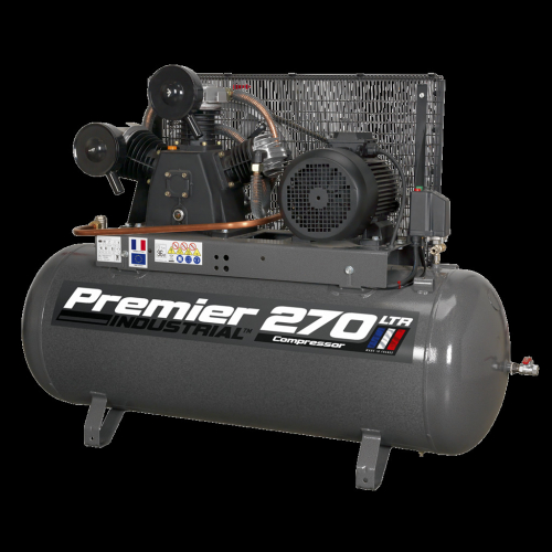 Sealey Air Compressor 270L Belt Drive 7.5hp 3ph