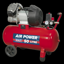 Air Compressor 50L V-Twin Direct Drive 3hp