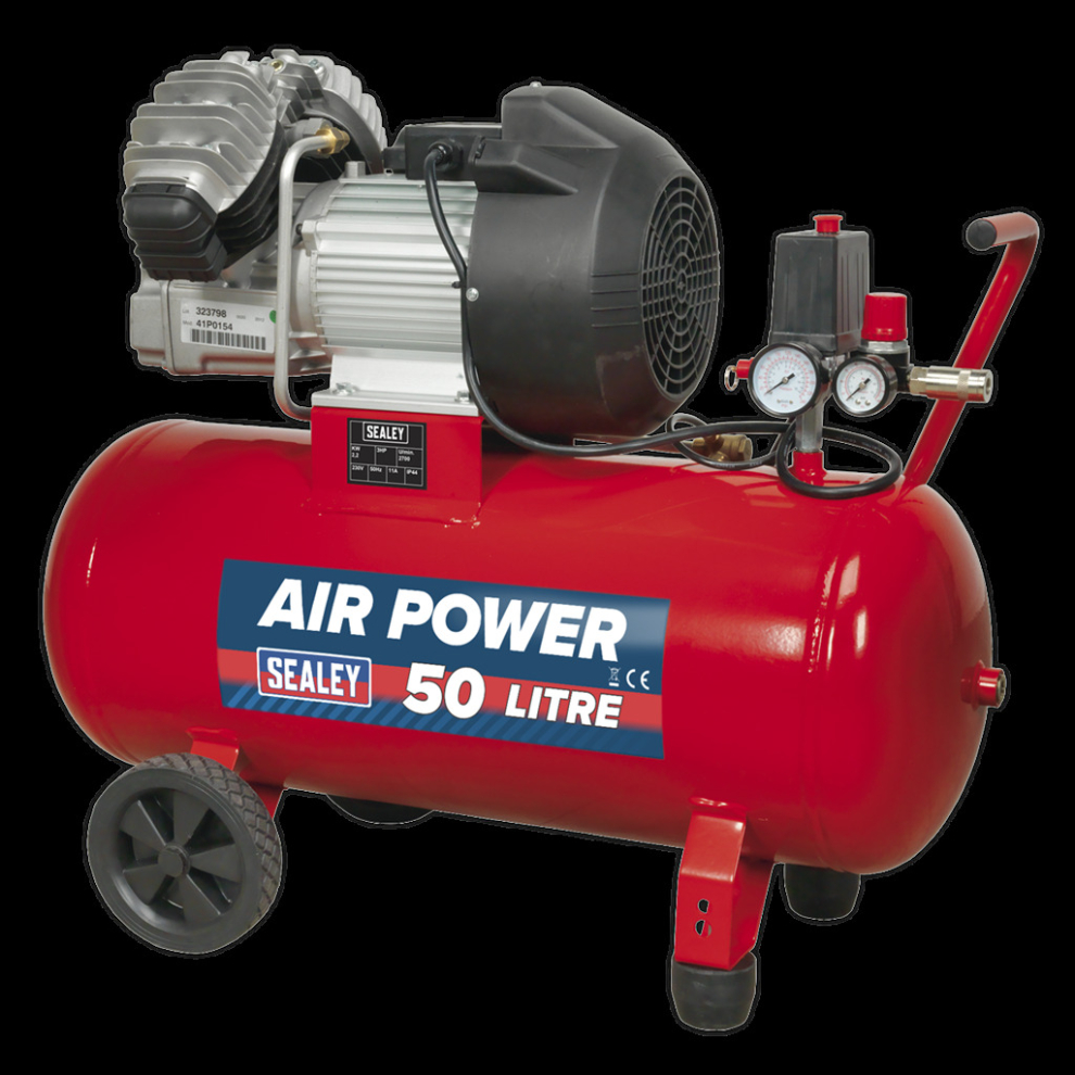 Sealey Air Compressor 50L V-Twin Direct Drive 3Hp