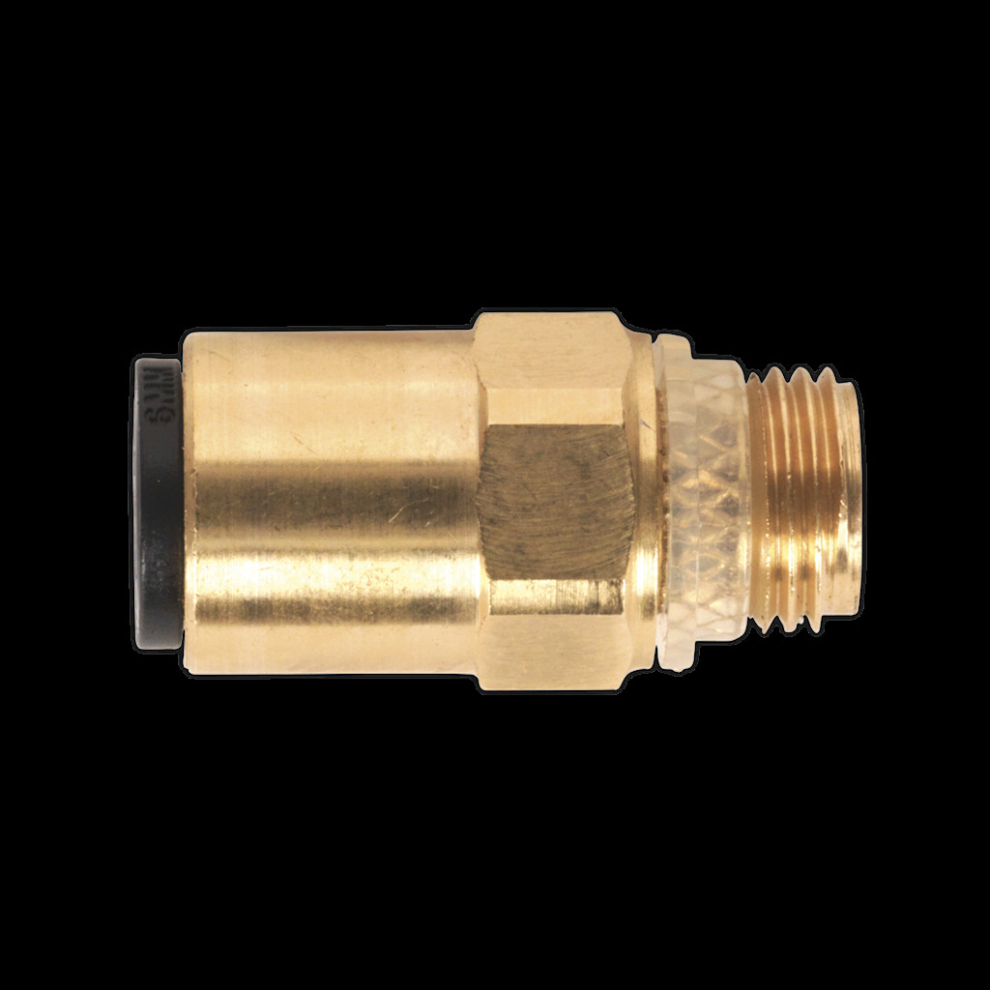 Brass SuperThread Straight Adaptor 6mm x 1/8"BSP Pack of 2 (John Guest Speedfit® - RM010611)