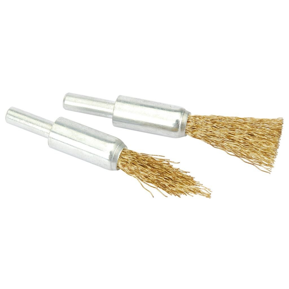 Brassed Steel Crimped Decarb Brush Set (2 Piece)