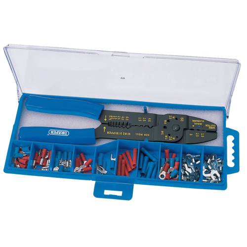 Draper 5 Way Crimping Tool & Terminal Kit, 240mm