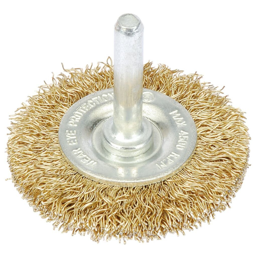 Draper Brassed Steel Crimped Wire Wheel Brush, 50mm