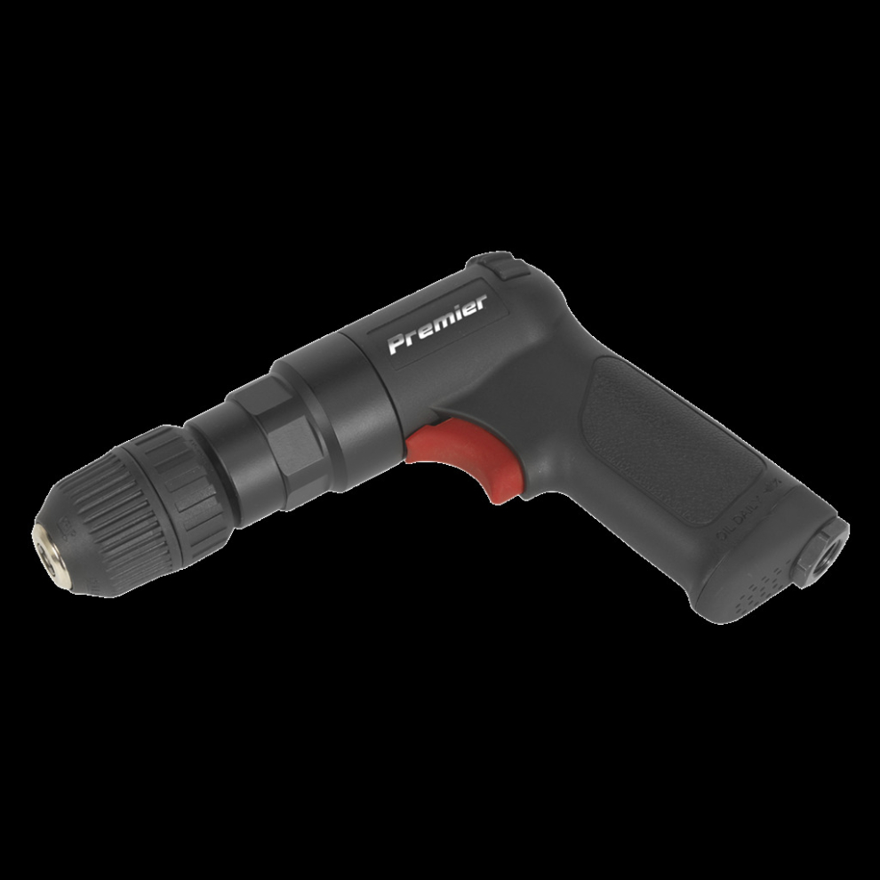 Air Pistol Drill Ø10mm with Keyless Chuck Composite Reversible - Premier
