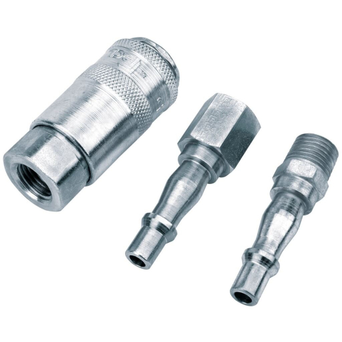 Draper 1/4"" PCL BSP Air Line Coupling Set (3 Piece)