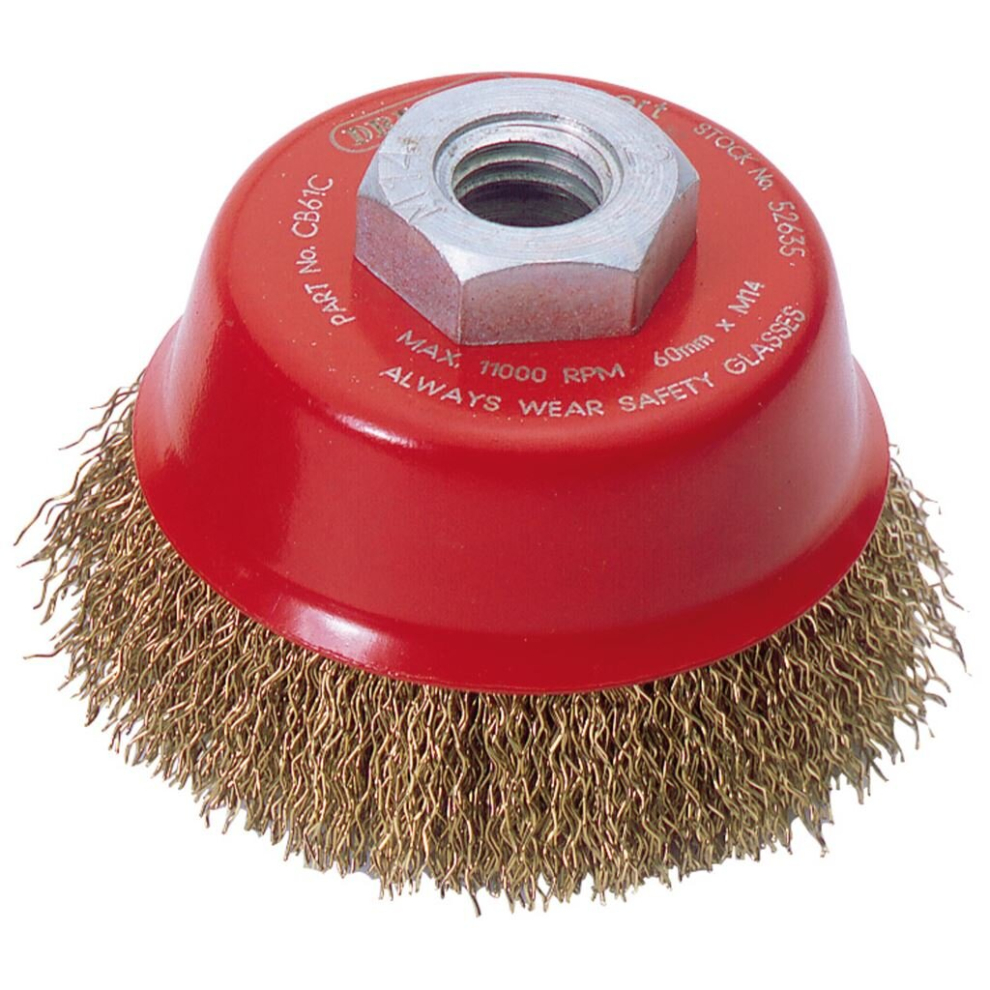 Draper Expert Crimped Wire Cup Brush, 60mm, M14