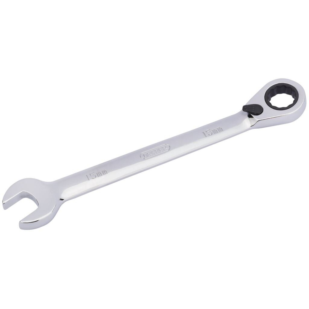 Draper HI-TORQ® Metric Reversible Ratcheting Combination Spanner, 15mm