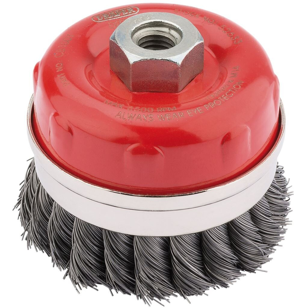 Draper Expert Twist Knot Wire Cup Brush, 100mm, M14
