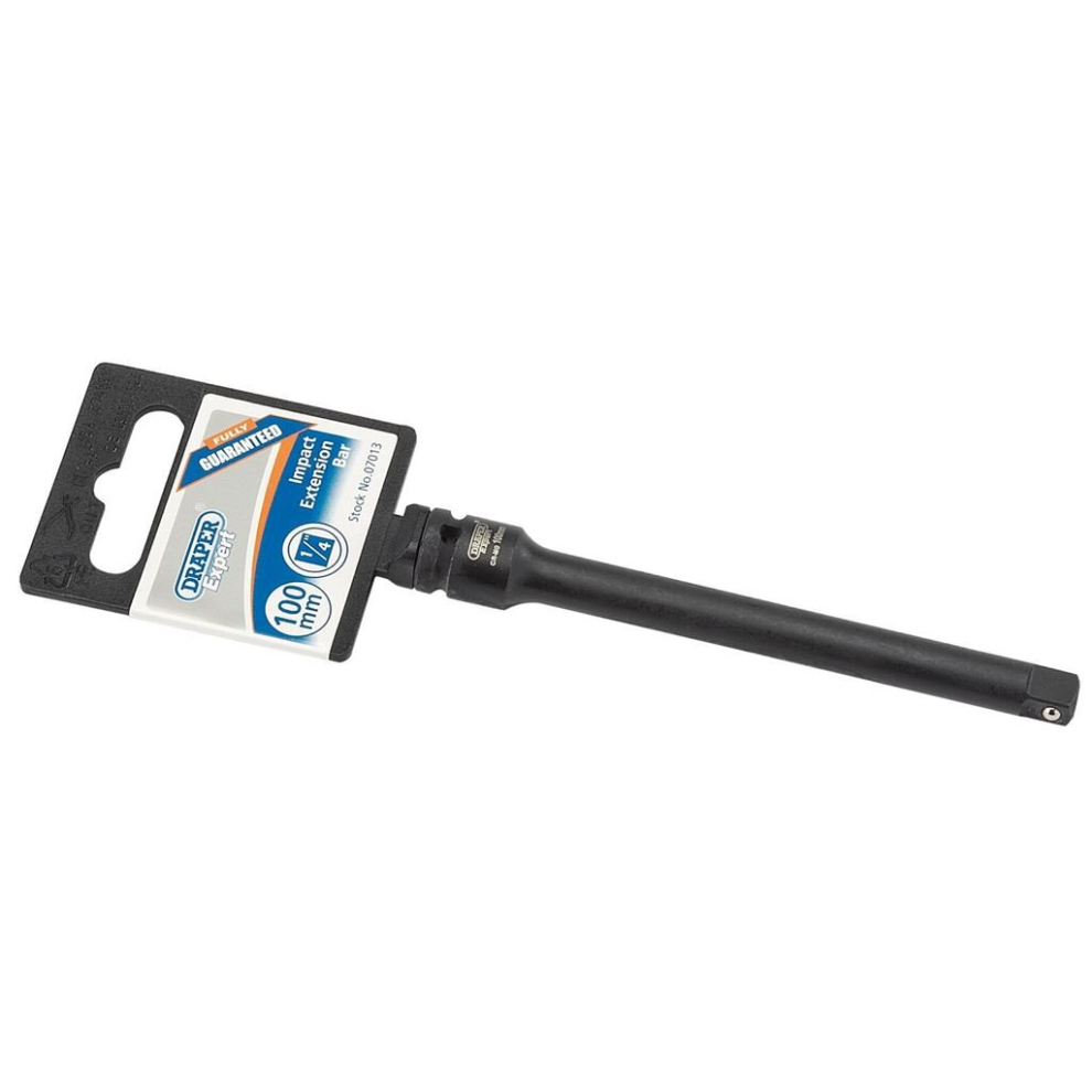 Draper Expert Impact Extension Bar, 1/4"" Sq. Dr., 100Mm