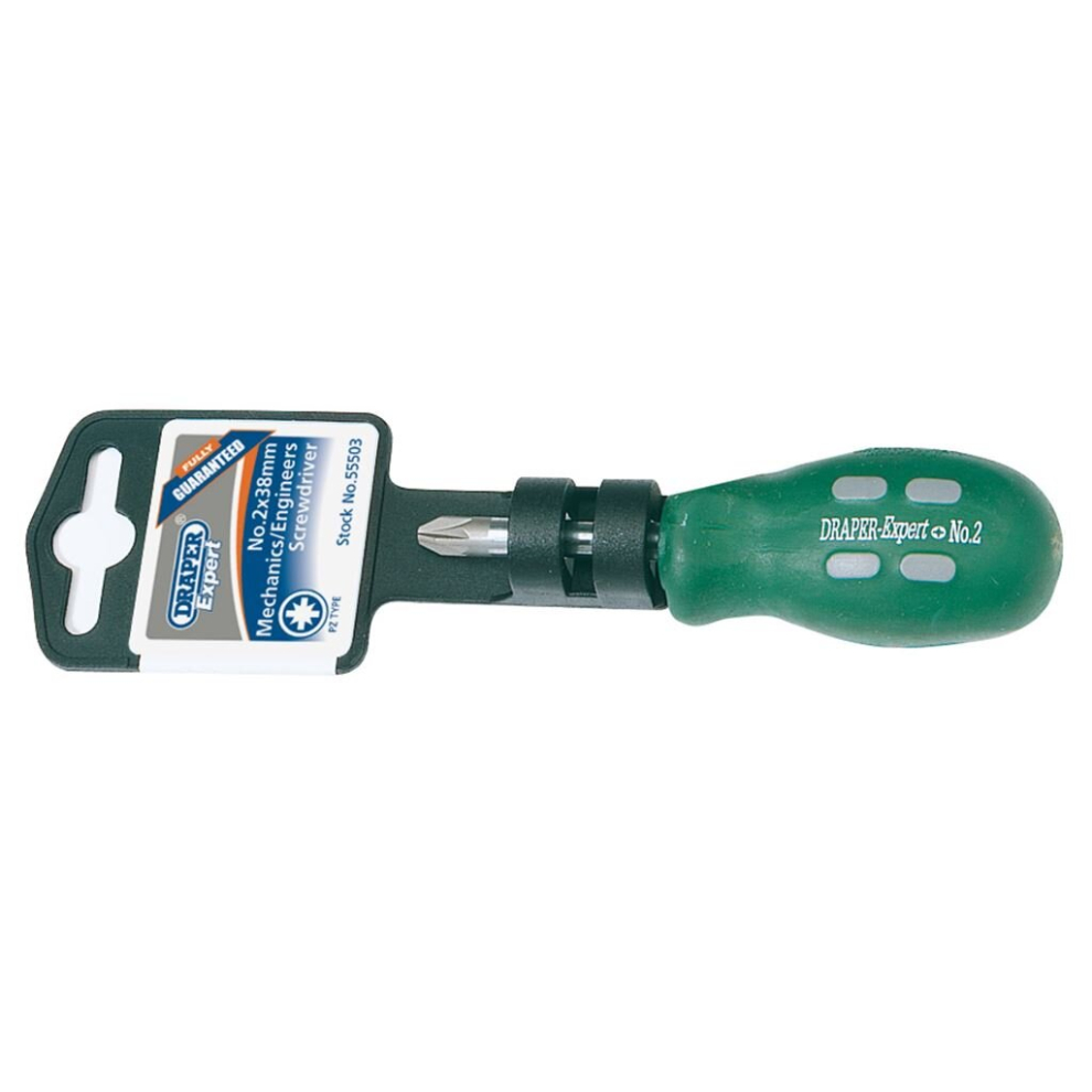 Draper Expert PZ Type Mechanic's Screwdriver, No.2 x 38mm
