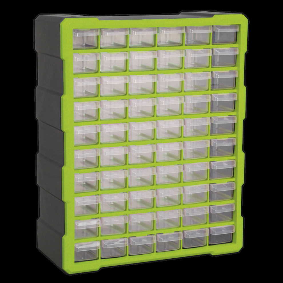 Cabinet Box 60 Drawer - Green/Black