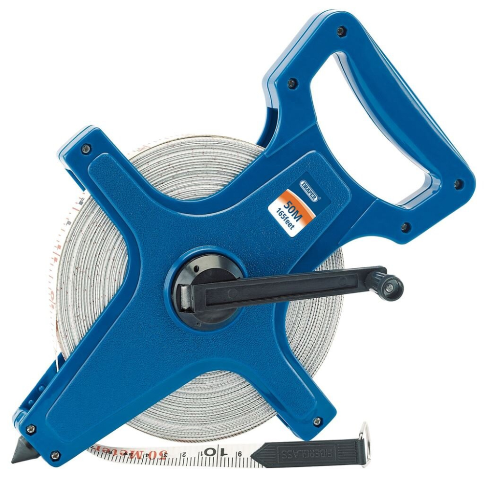 Fibreglass Measuring Tape, Class III, 50m/165ft x 13mm