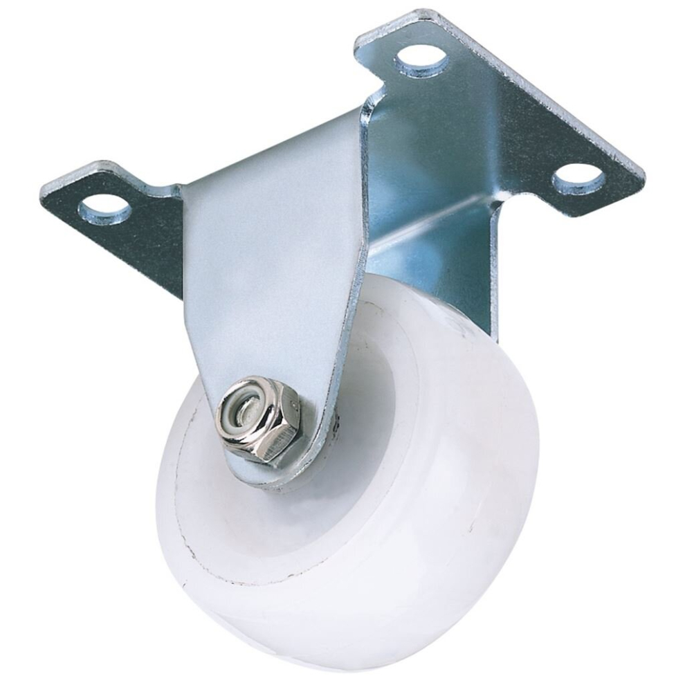 Fixed Plate Fixing Nylon Wheel, 50Mm Diameter, S.w.l. 75Kg 5010559654963