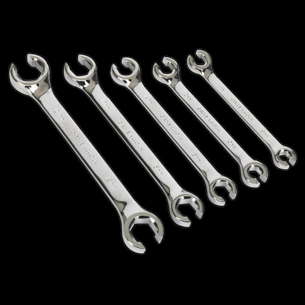Sealey Flare Nut Spanner Set 5Pc Metric