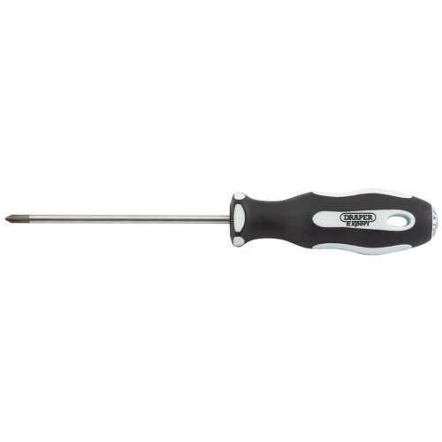 Draper Cross Slot Soft Grip Screwdriver, No.0 x 75mm