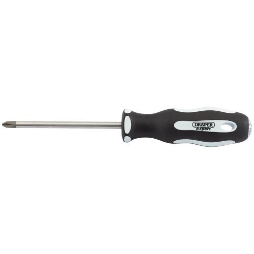 Draper Cross Slot Soft Grip Screwdriver, No.2 x 100mm