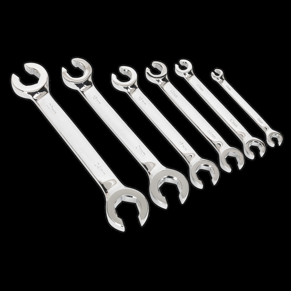 Sealey Flare Nut Spanner Set 6Pc Metric