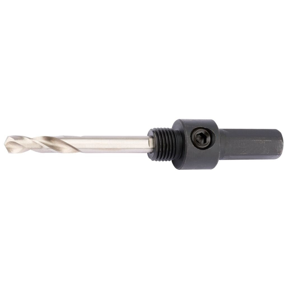 Hex. Shank Holesaw Arbor with HSS Pilot Drill for 14 - 30mm Holesaws, 7/16"" Thread