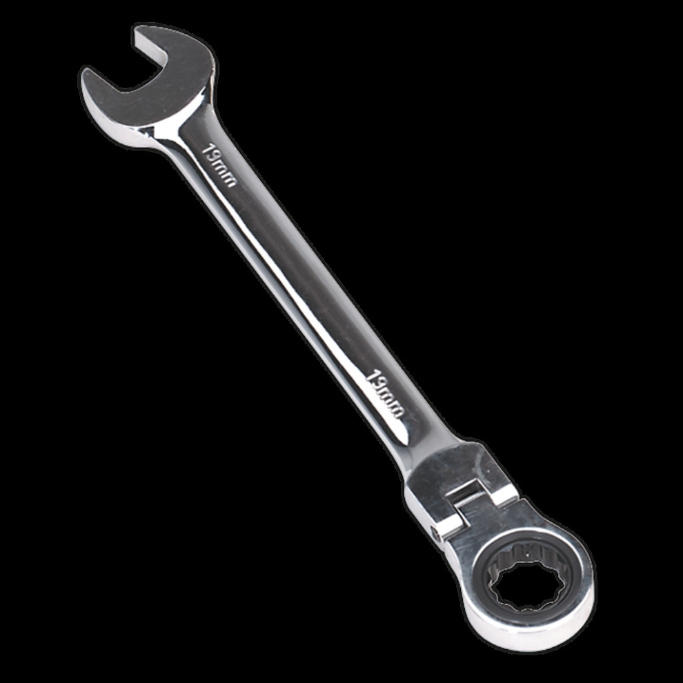 Sealey Flexi-Head Ratchet Combination Spanner 19Mm