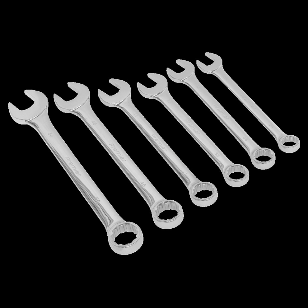 Sealey Combination Spanner Set 6Pc Super Jumbo Metric Size 6