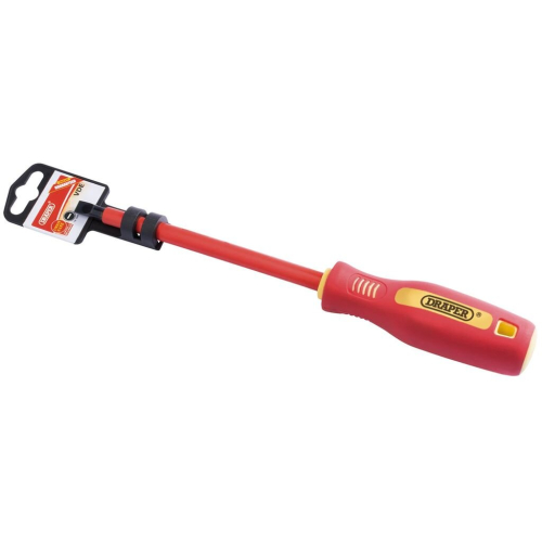 Draper Fully Insulated Plain Slot Screwdriver, 8 x 150mm