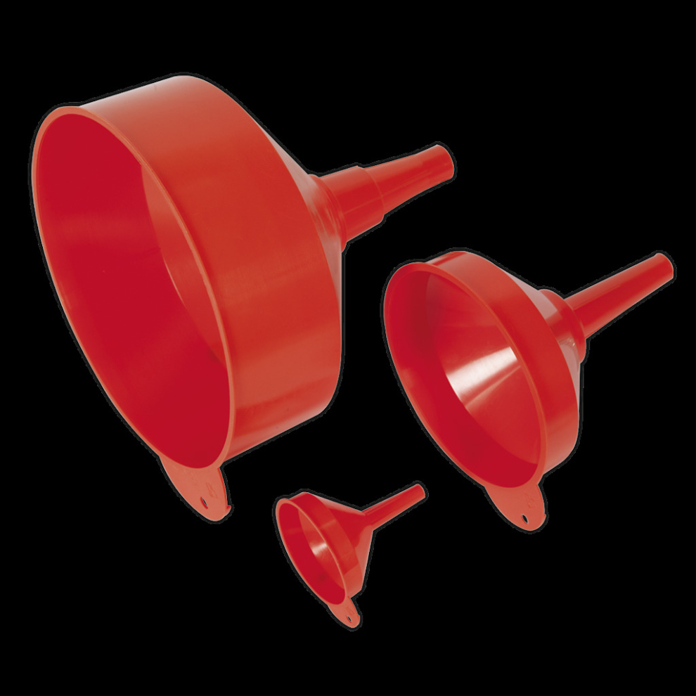 Sealey Funnel Set 3Pc Fixed Spout