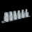 Sealey Hex Socket Bit Set with Rail 6pc Stubby 1/2"Sq Drive Metric 1