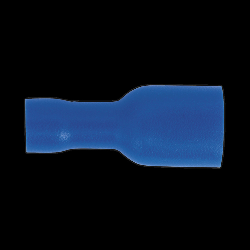 Sealey Fully Insulated Terminal 6.3Mm Female Pack Of 100 Blue