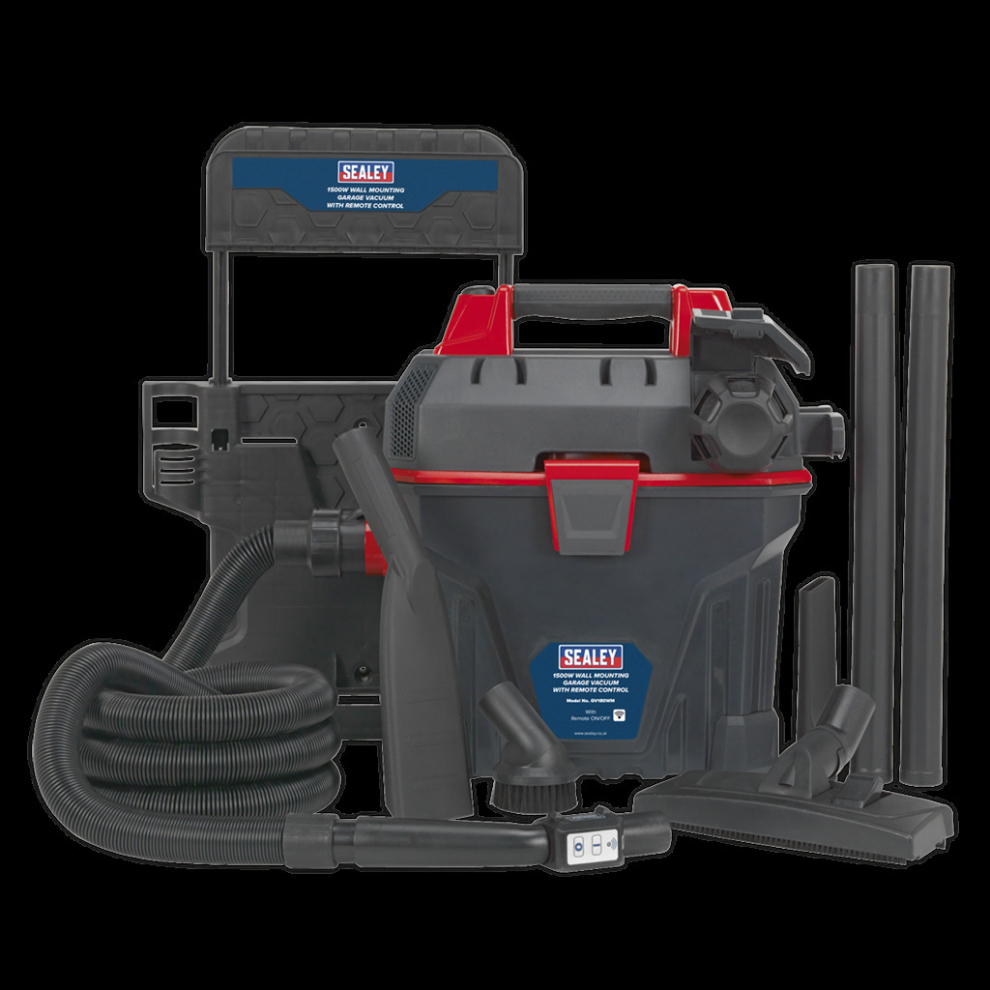 Sealey GV180WM Garage Vacuum 1500W with Remote Control - Wall Mounting - Image 11