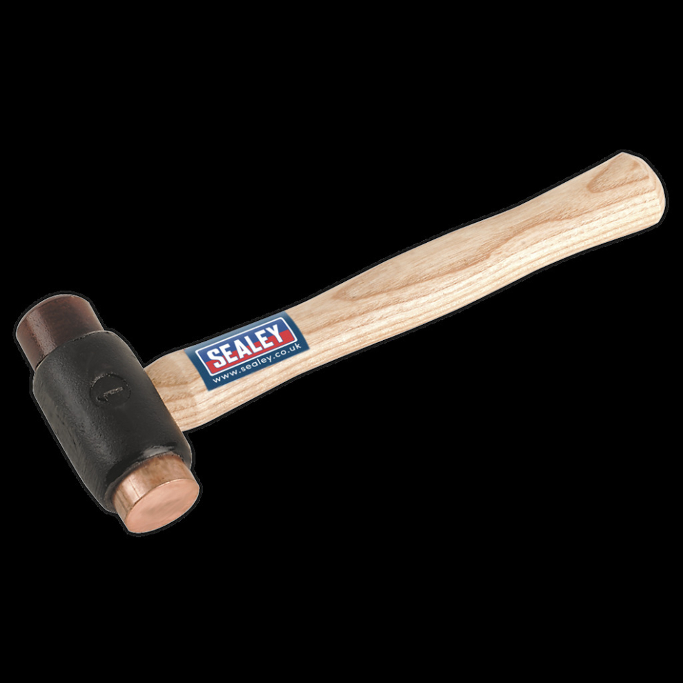 Sealey Copper/Rawhide Faced Hammer Hickory Shaft 1.5Lb