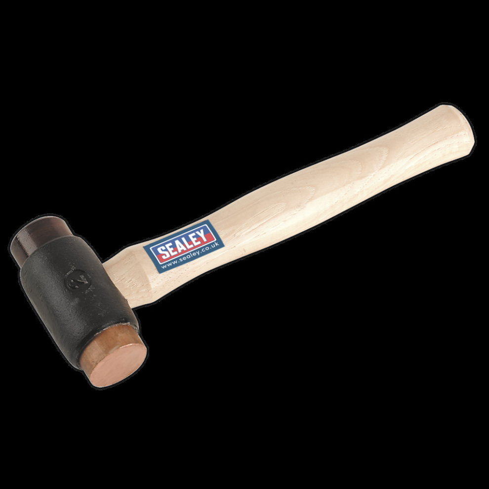 Sealey Copper/Rawhide Faced Hammer 2.25Lb Hickory Shaft