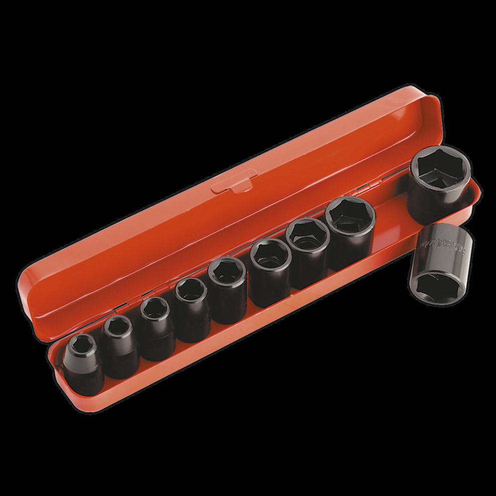Impact Socket Set 10Pc 1/2"Sq Drive Metric 5024209100199