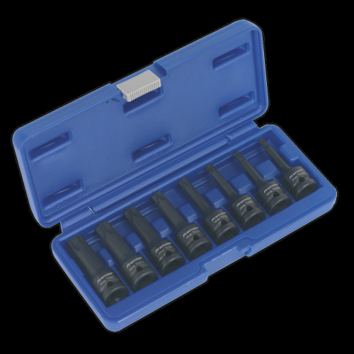 Sealey Impact TRX-Star* Socket Bit Set 8pc 1/2"Sq Drive