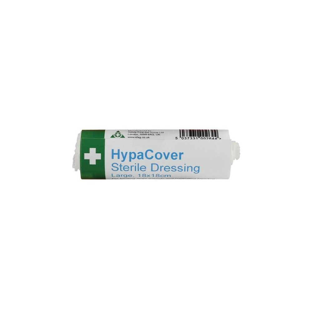 Safety First Aid Hypacover Large Sterile Dressings - 18 X 18Cm - Pack Of 6